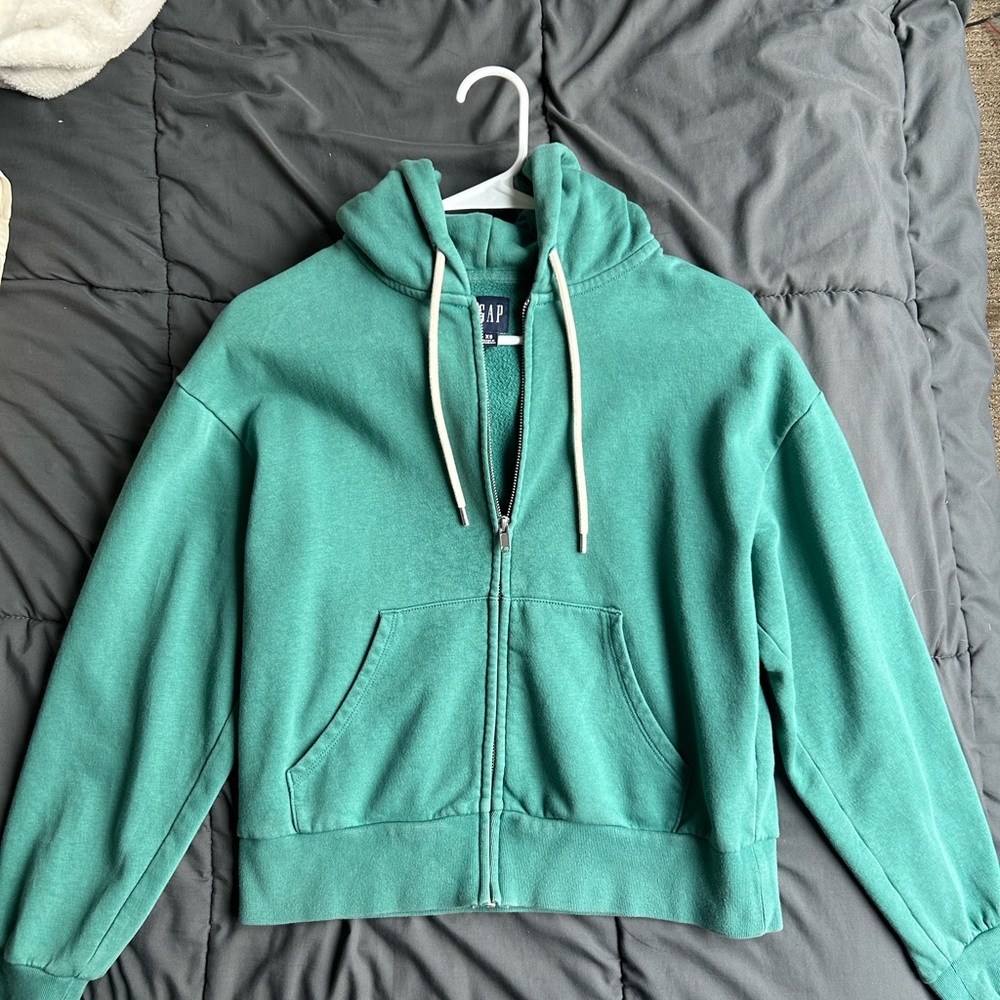 GAP Teal Zip-Up Hoodie